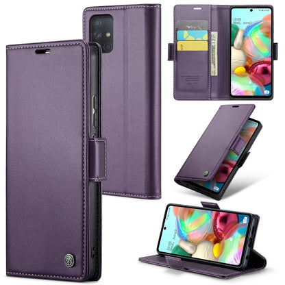 Samsung Galaxy A71 4G Leather Wallet Case - RFID Blocking, Stand Function, Card Slots