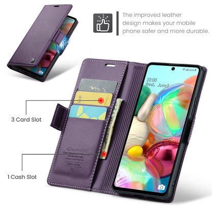 Samsung Galaxy A71 4G Leather Wallet Case - RFID Blocking, Stand Function, Card Slots