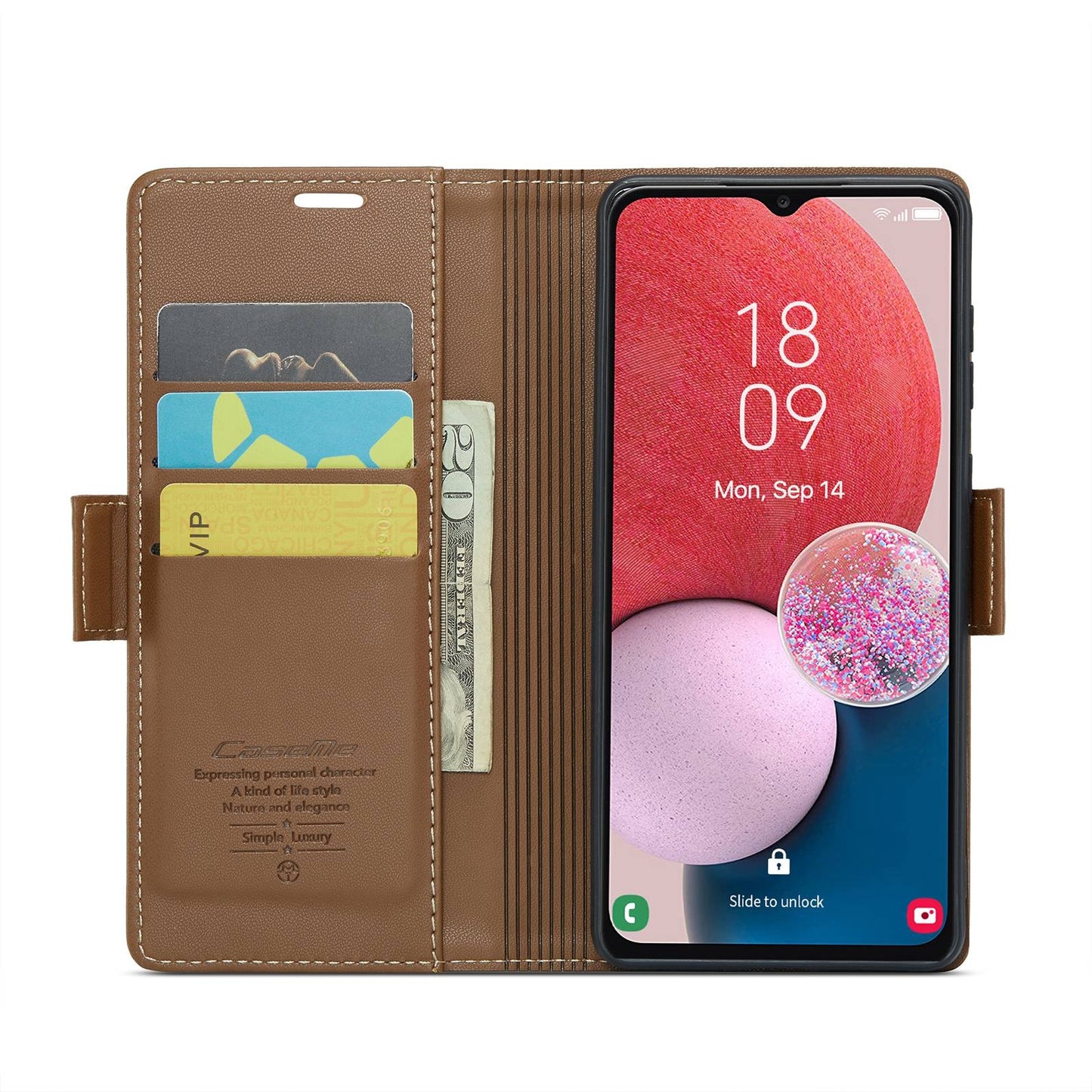 Samsung Galaxy A04 Leather Wallet Case - RFID Blocking, Stand Function, Card Slots