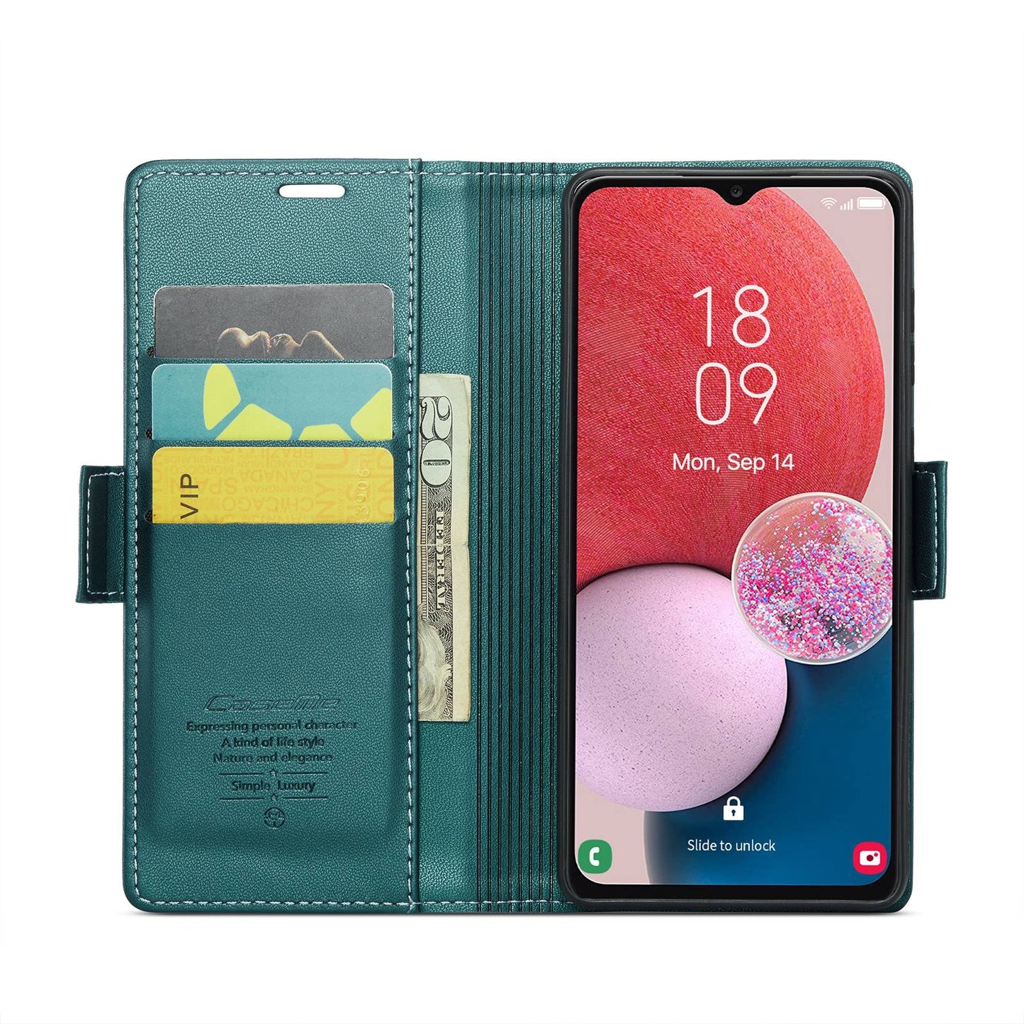 Samsung Galaxy A04 Leather Wallet Case - RFID Blocking, Stand Function, Card Slots
