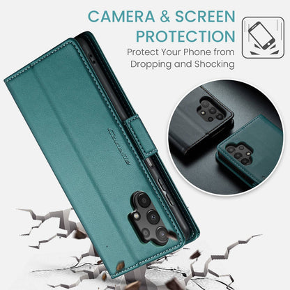 Samsung Galaxy A04 Leather Wallet Case - RFID Blocking, Stand Function, Card Slots