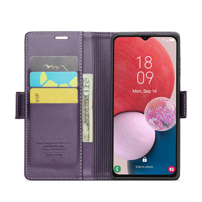 Samsung Galaxy A13 Leather Wallet Case - RFID Blocking, Stand Function, Card Slots