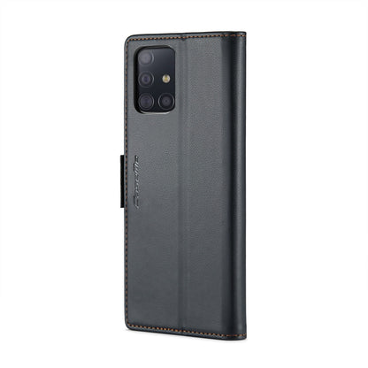 Samsung Galaxy A51 Leather Wallet Case - RFID Blocking, Stand Function, Card Slots