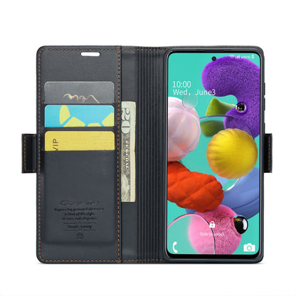 Samsung Galaxy A51 Leather Wallet Case - RFID Blocking, Stand Function, Card Slots