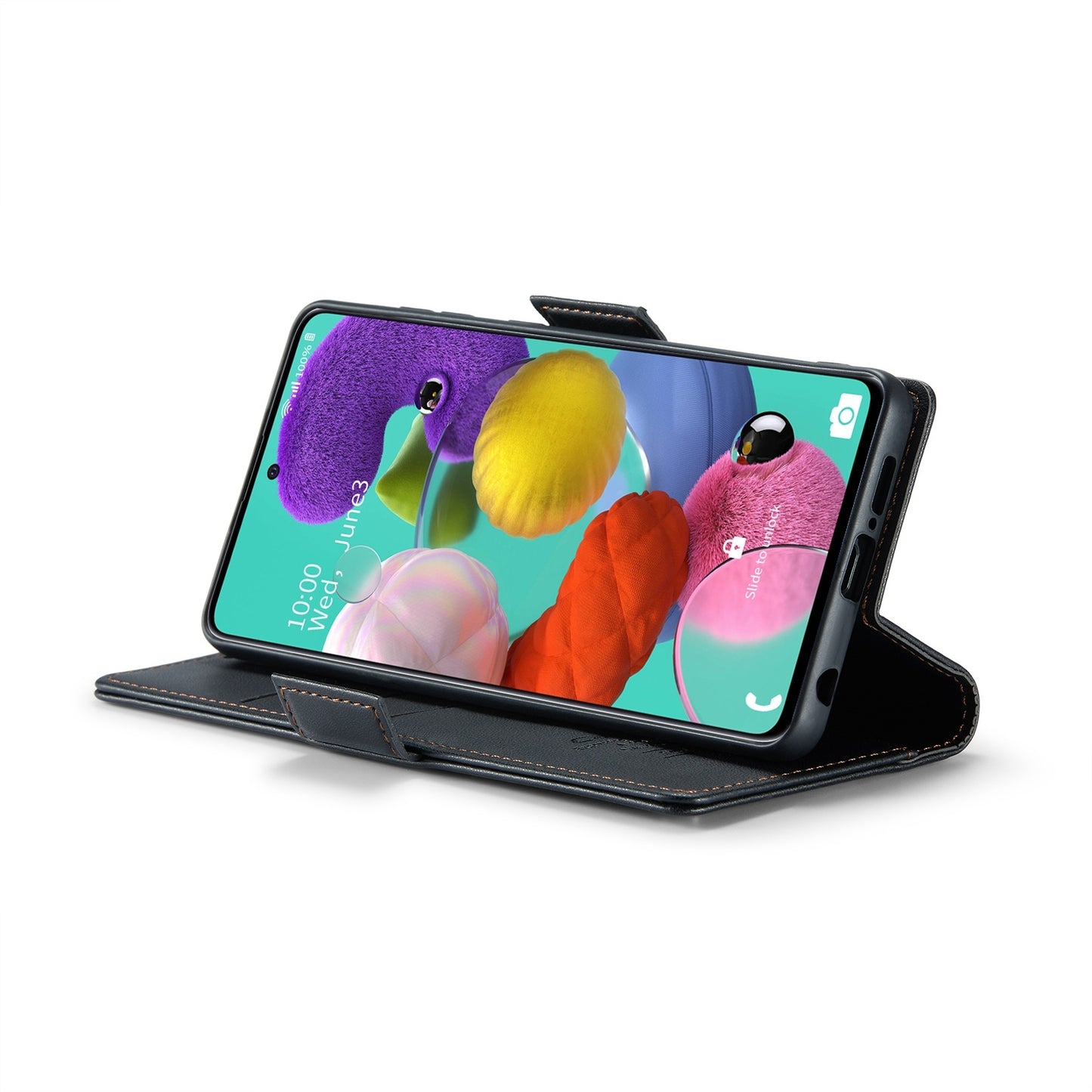 Samsung Galaxy A51 Leather Wallet Case - RFID Blocking, Stand Function, Card Slots