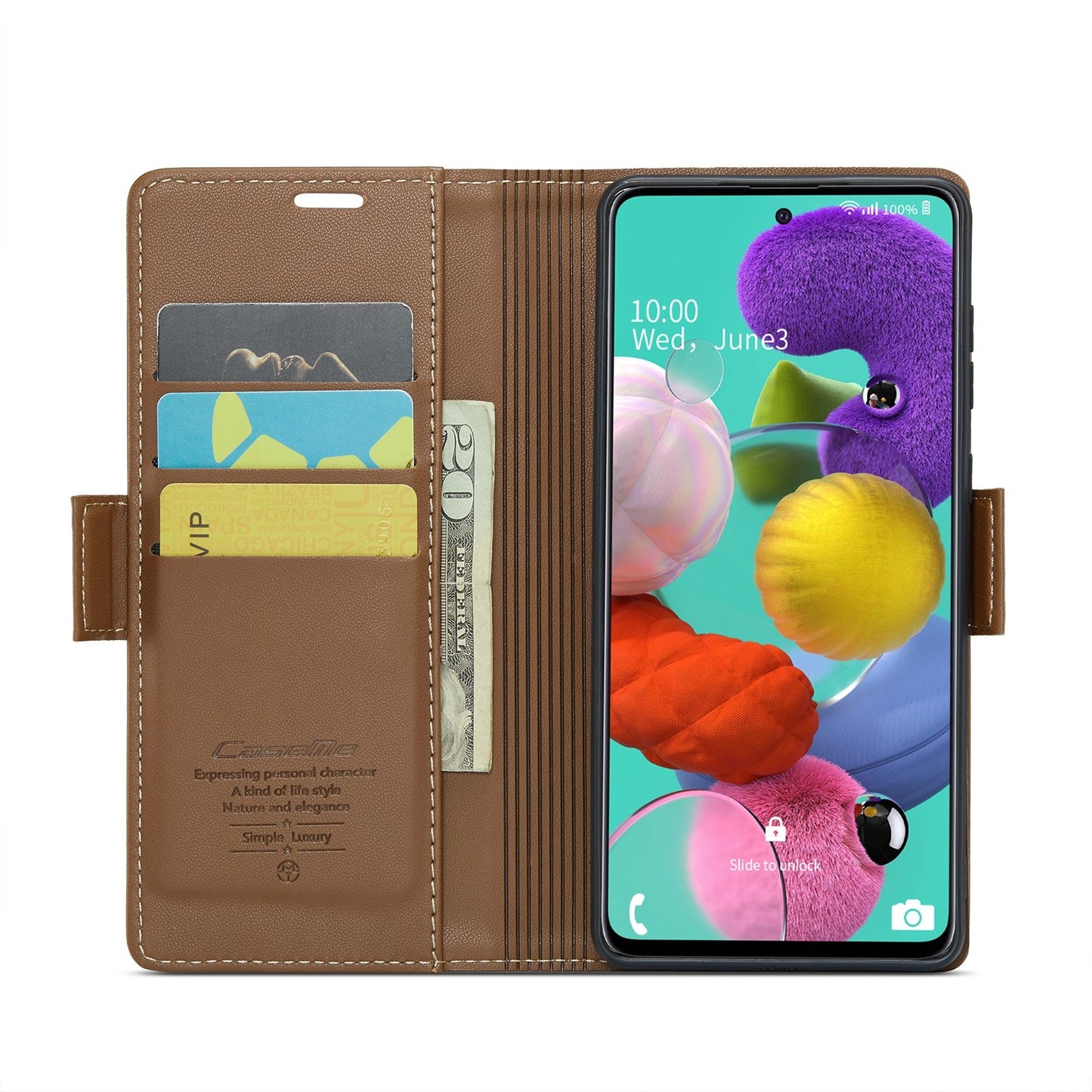 Samsung Galaxy M40s Leather Wallet Case - RFID Blocking, Stand Function, Card Slots