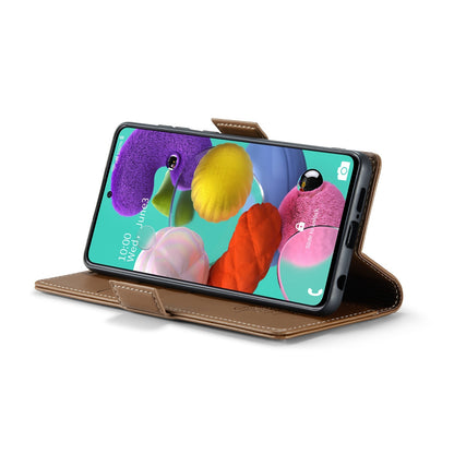 Samsung Galaxy A51 Leather Wallet Case - RFID Blocking, Stand Function, Card Slots
