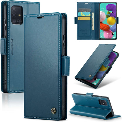 Samsung Galaxy M40s Leather Wallet Case - RFID Blocking, Stand Function, Card Slots