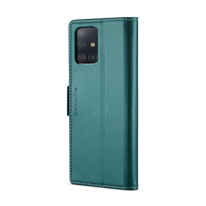 Samsung Galaxy M40s Leather Wallet Case - RFID Blocking, Stand Function, Card Slots