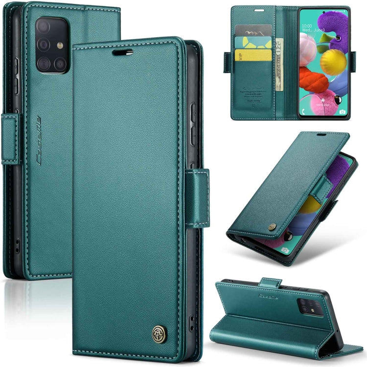 Samsung Galaxy M40s Leather Wallet Case - RFID Blocking, Stand Function, Card Slots