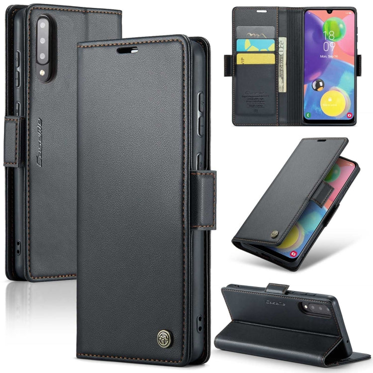 Samsung Galaxy A70/A70s Leather Wallet Case - RFID Blocking, Stand Function, Card Slots