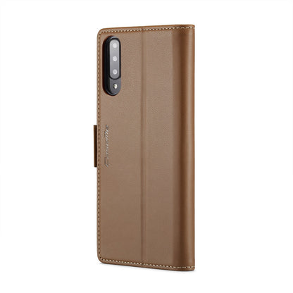 Samsung Galaxy A70/A70s Leather Wallet Case - RFID Blocking, Stand Function, Card Slots