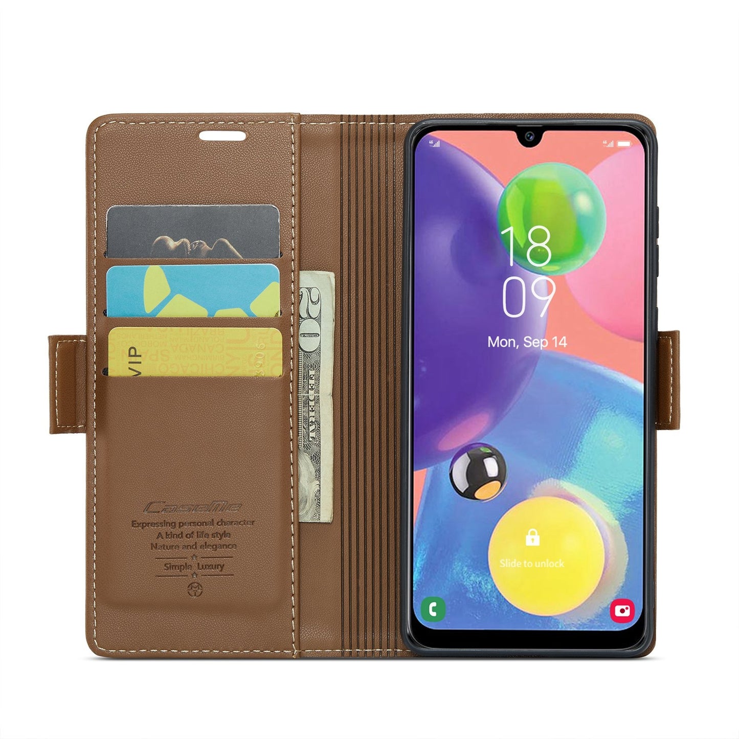 Samsung Galaxy A70/A70s Leather Wallet Case - RFID Blocking, Stand Function, Card Slots