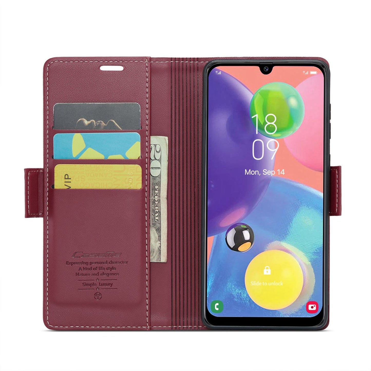 Samsung Galaxy A70/A70s Leather Wallet Case - RFID Blocking, Stand Function, Card Slots