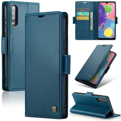 Samsung Galaxy A70/A70s Leather Wallet Case - RFID Blocking, Stand Function, Card Slots