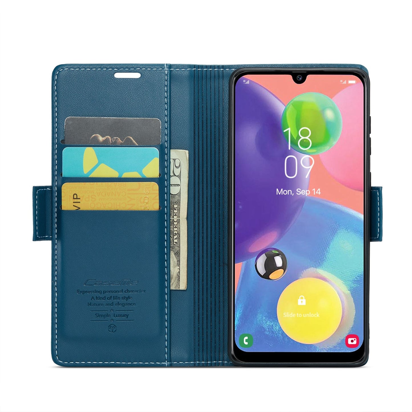 Samsung Galaxy A70/A70s Leather Wallet Case - RFID Blocking, Stand Function, Card Slots
