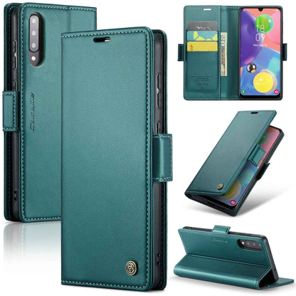 Samsung Galaxy A70/A70s Leather Wallet Case - RFID Blocking, Stand Function, Card Slots