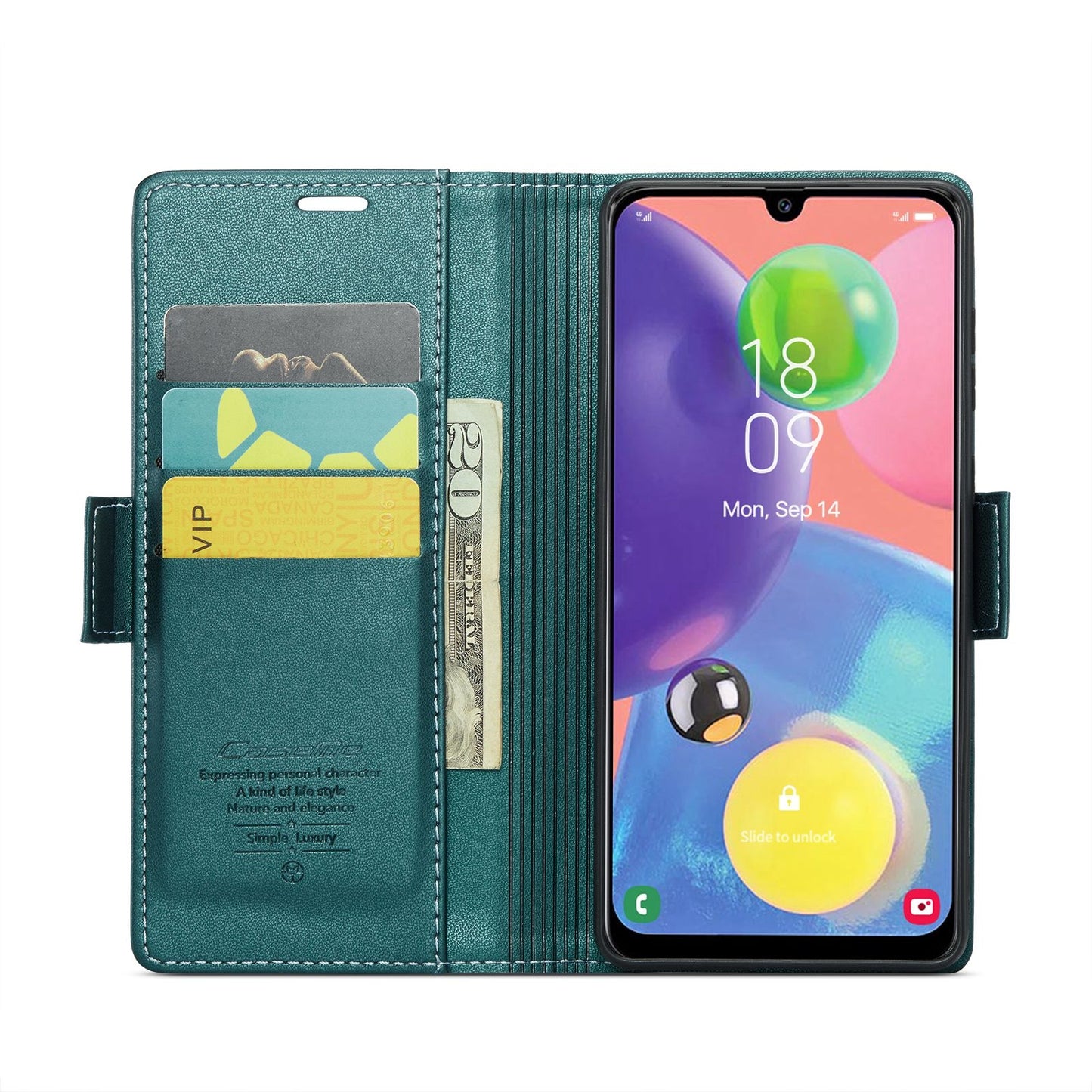 Samsung Galaxy A70/A70s Leather Wallet Case - RFID Blocking, Stand Function, Card Slots