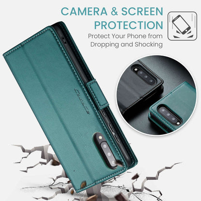 Samsung Galaxy A70/A70s Leather Wallet Case - RFID Blocking, Stand Function, Card Slots