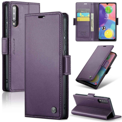 Samsung Galaxy A70/A70s Leather Wallet Case - RFID Blocking, Stand Function, Card Slots