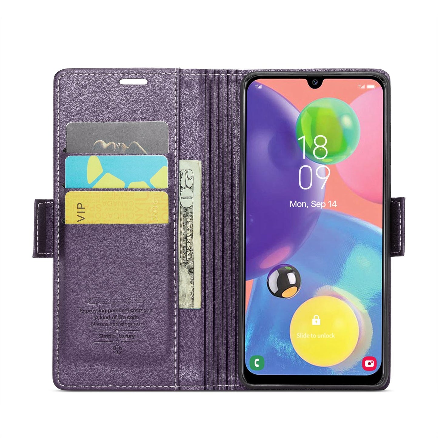 Samsung Galaxy A70/A70s Leather Wallet Case - RFID Blocking, Stand Function, Card Slots