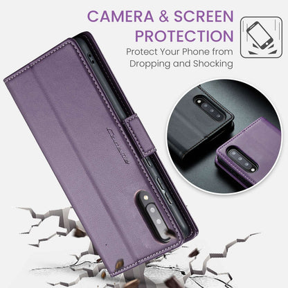 Samsung Galaxy A70/A70s Leather Wallet Case - RFID Blocking, Stand Function, Card Slots