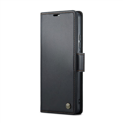 Samsung Galaxy A72 Leather Wallet Case - RFID Blocking, Stand Function, Card Slots