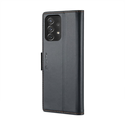 Samsung Galaxy A72 Leather Wallet Case - RFID Blocking, Stand Function, Card Slots