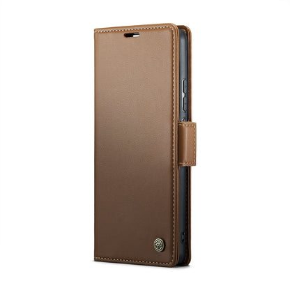Samsung Galaxy A72 Leather Wallet Case - RFID Blocking, Stand Function, Card Slots
