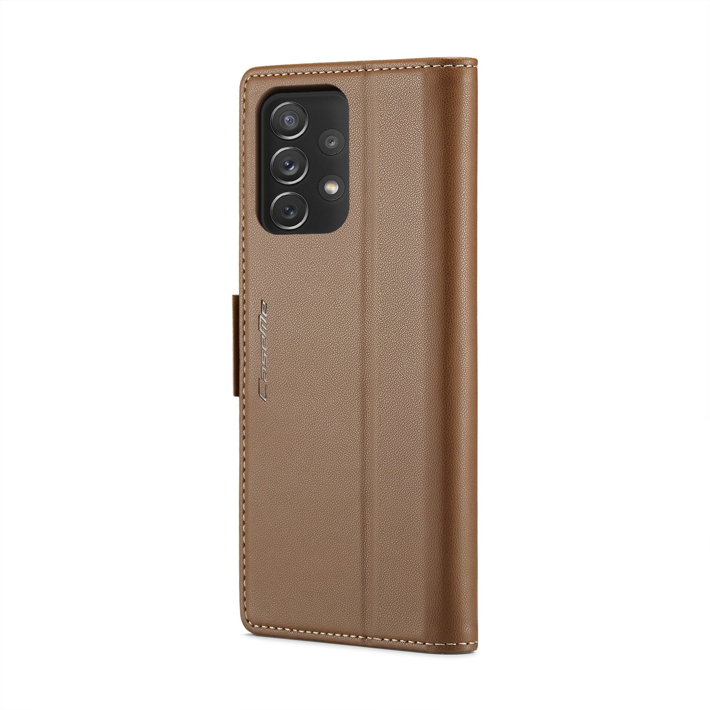 Samsung Galaxy A72 Leather Wallet Case - RFID Blocking, Stand Function, Card Slots