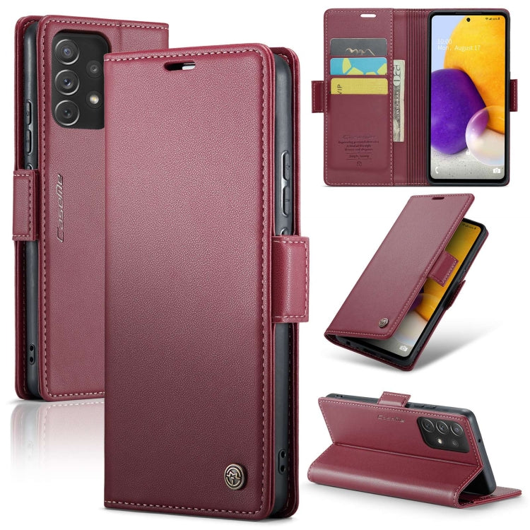 Samsung Galaxy A72 Leather Wallet Case - RFID Blocking, Stand Function, Card Slots