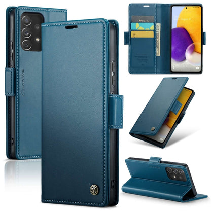 Samsung Galaxy A72 Leather Wallet Case - RFID Blocking, Stand Function, Card Slots