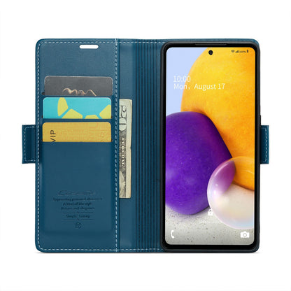 Samsung Galaxy A72 Leather Wallet Case - RFID Blocking, Stand Function, Card Slots