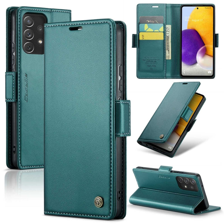 Samsung Galaxy A72 Leather Wallet Case - RFID Blocking, Stand Function, Card Slots