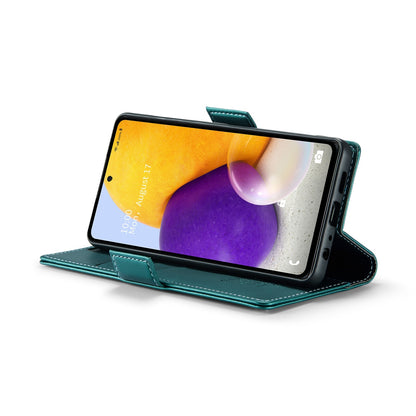 Samsung Galaxy A72 Leather Wallet Case - RFID Blocking, Stand Function, Card Slots