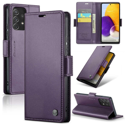 Samsung Galaxy A72 Leather Wallet Case - RFID Blocking, Stand Function, Card Slots