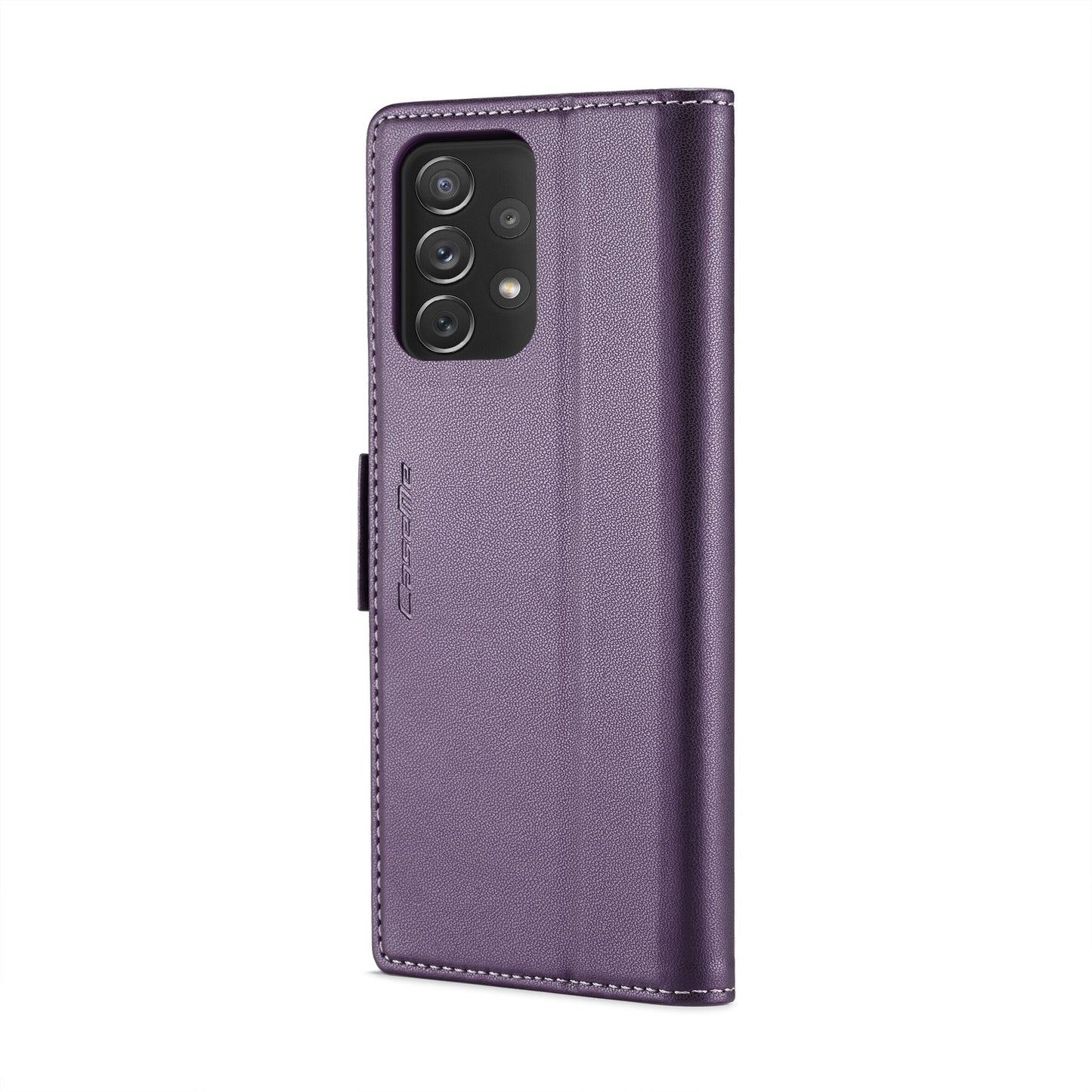Samsung Galaxy A72 Leather Wallet Case - RFID Blocking, Stand Function, Card Slots