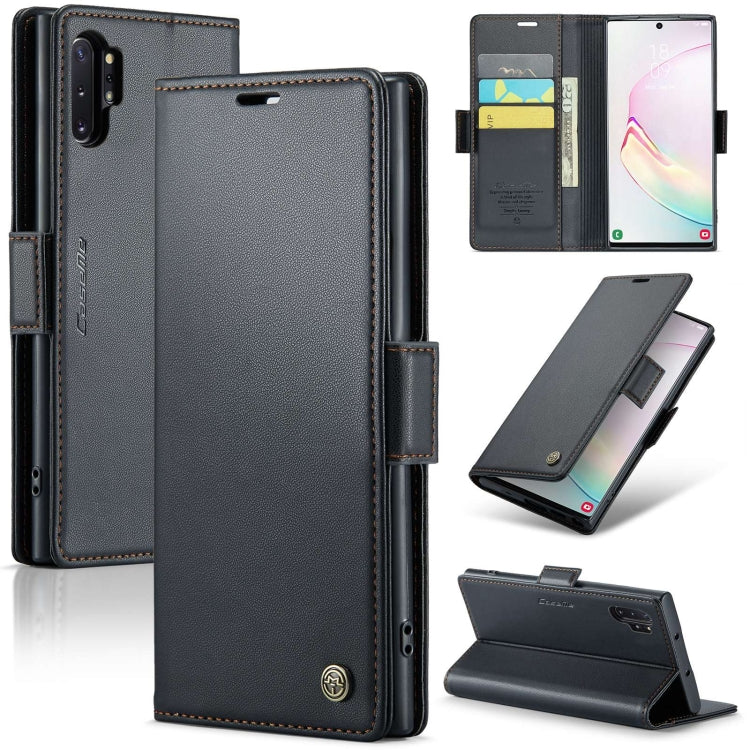 Samsung Galaxy Note10+ Leather Wallet Case - RFID Blocking, Stand Function, Card Slots