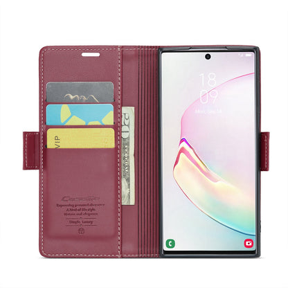 Samsung Galaxy Note10+ Leather Wallet Case - RFID Blocking, Stand Function, Card Slots