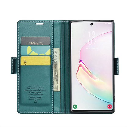 Samsung Galaxy Note10+ Leather Wallet Case - RFID Blocking, Stand Function, Card Slots