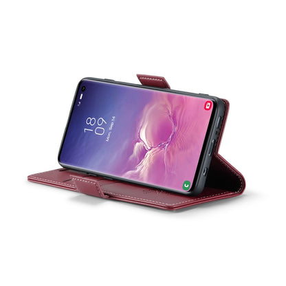 Samsung Galaxy S10 Leather Wallet Case - RFID Blocking, Stand Function, Card Slots