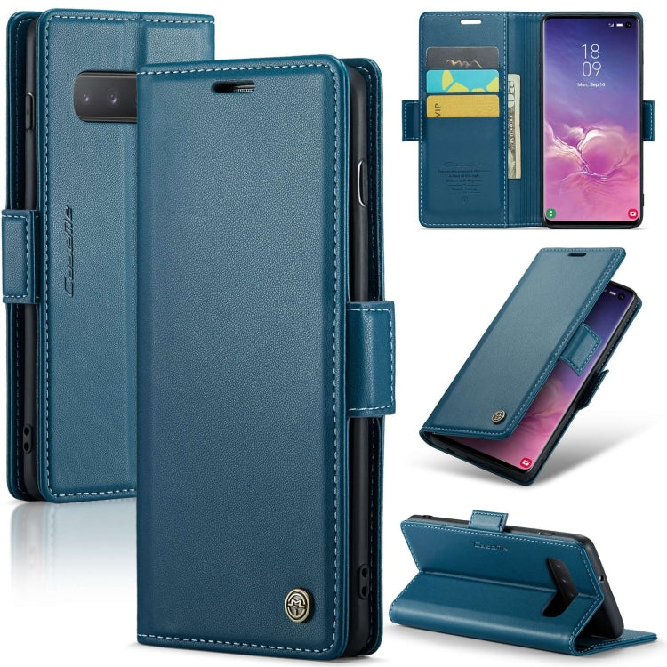 Samsung Galaxy S10 Leather Wallet Case - RFID Blocking, Stand Function, Card Slots
