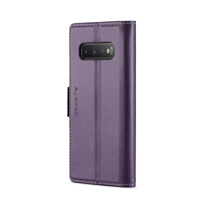 Samsung Galaxy S10 Leather Wallet Case - RFID Blocking, Stand Function, Card Slots