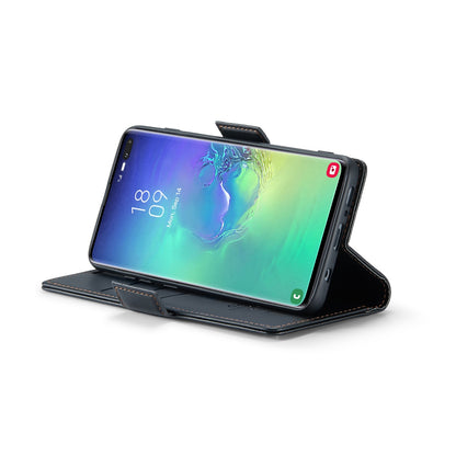 Samsung Galaxy S10+ Leather Wallet Case - RFID Blocking, Stand Function, Card Slots
