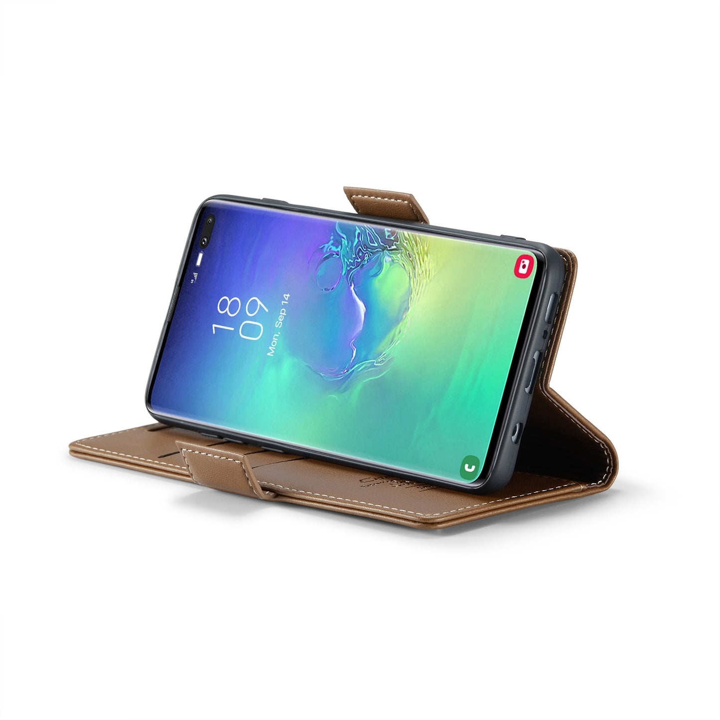 Samsung Galaxy S10+ Leather Wallet Case - RFID Blocking, Stand Function, Card Slots