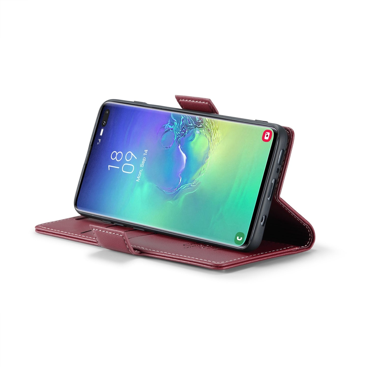 Samsung Galaxy S10+ Leather Wallet Case - RFID Blocking, Stand Function, Card Slots