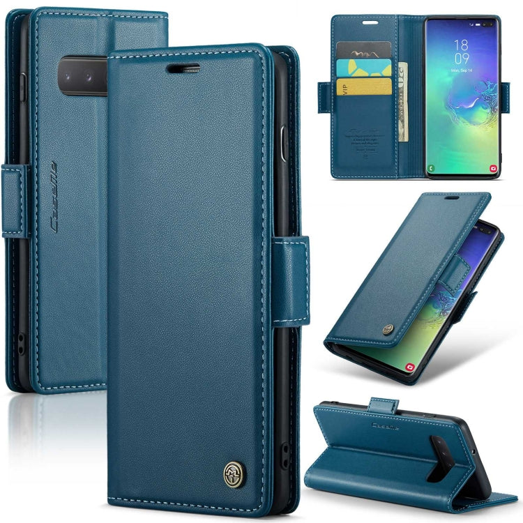 Samsung Galaxy S10+ Leather Wallet Case - RFID Blocking, Stand Function, Card Slots