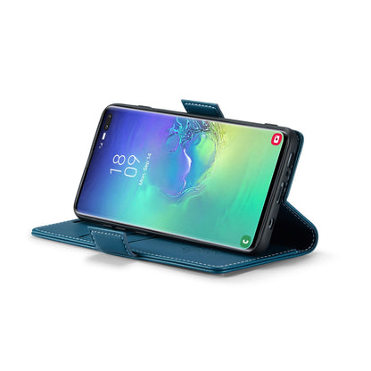 Samsung Galaxy S10+ Leather Wallet Case - RFID Blocking, Stand Function, Card Slots
