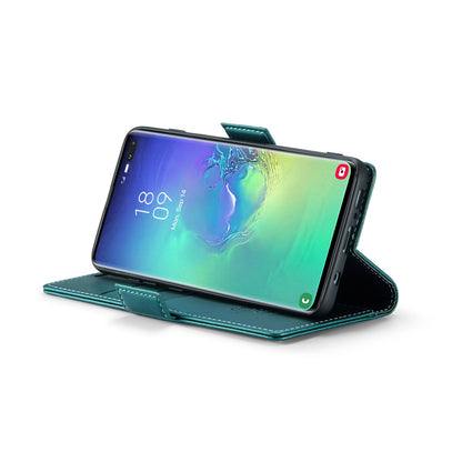 Samsung Galaxy S10+ Leather Wallet Case - RFID Blocking, Stand Function, Card Slots
