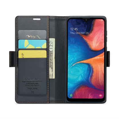 Samsung Galaxy A30 Leather Wallet Case - RFID Blocking, Stand Function, Card Slots
